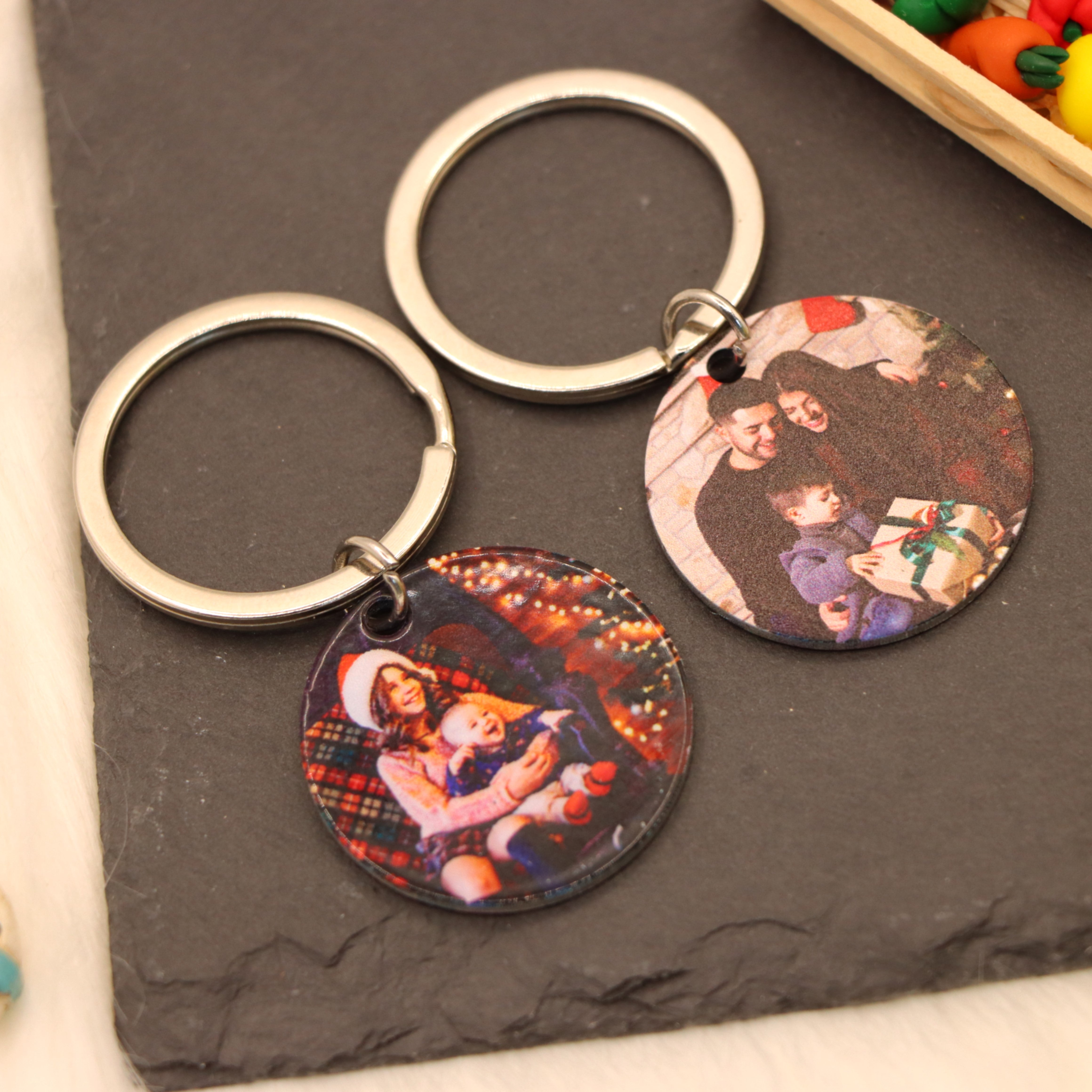 Personalized Stainless Steel Keychain, Custom Photo Keychain Labhu USA