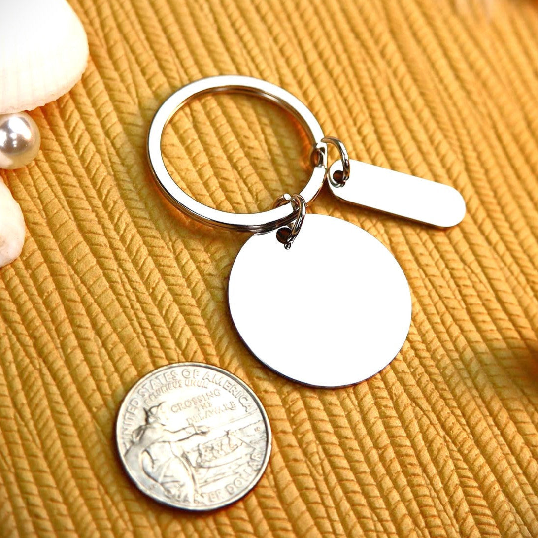 Personalized Stainless Steel Keychain, Custom Photo Keychain Labhu USA
