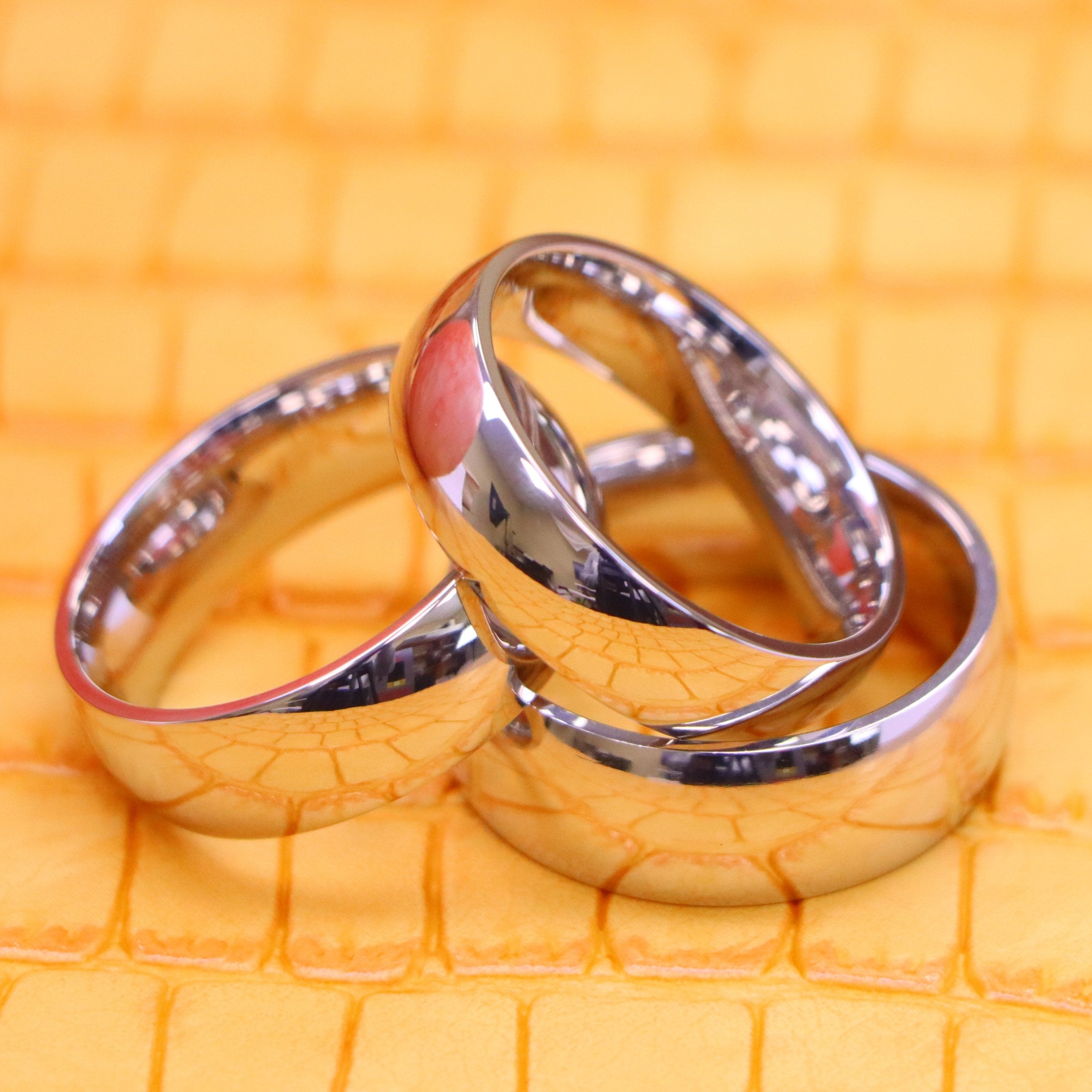 White Titanium Classic Domed Ring Titanium Ring - Labhu USA