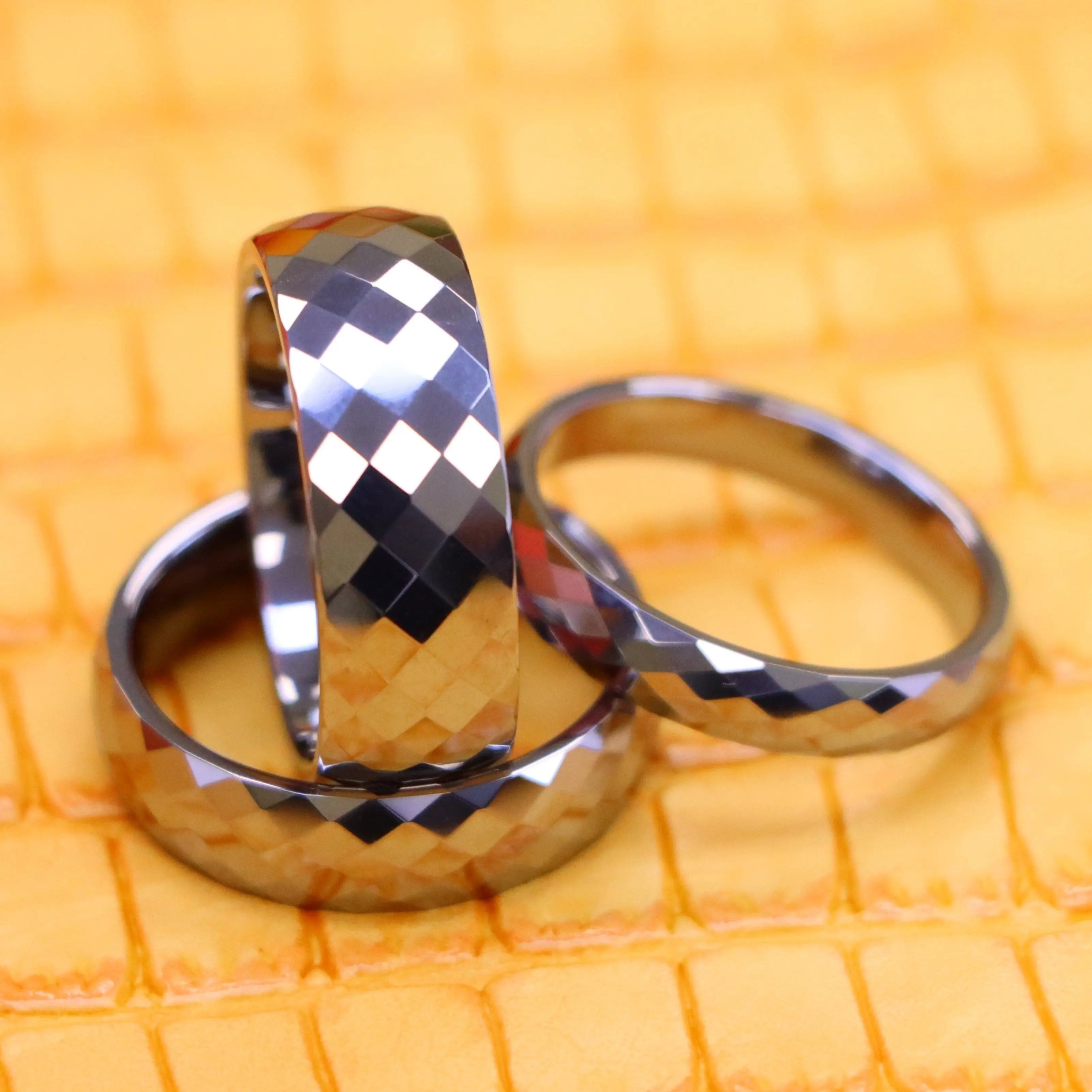 Domed Faceted Tungsten Ring - Labhu USA