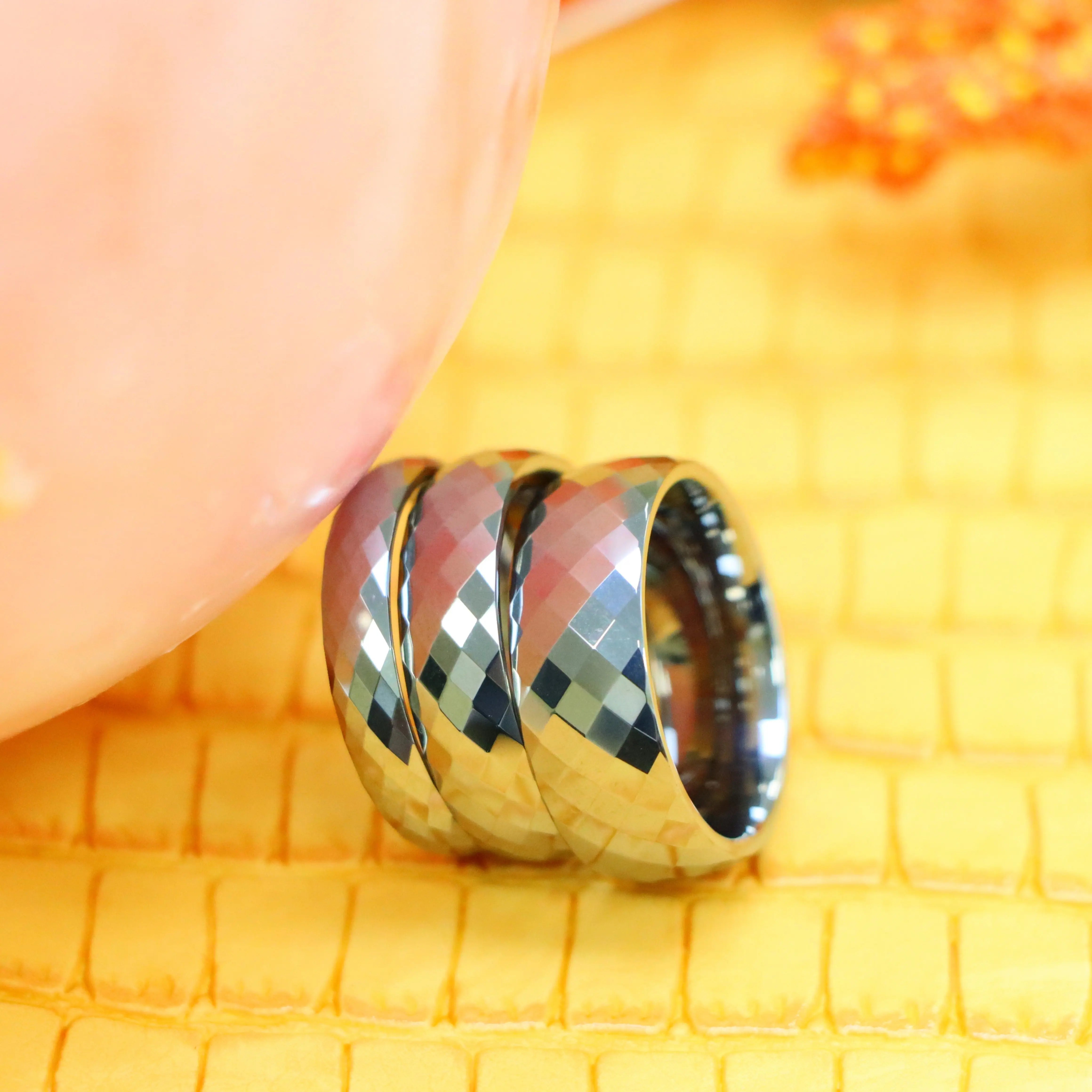 Domed Faceted Tungsten Ring - Labhu USA