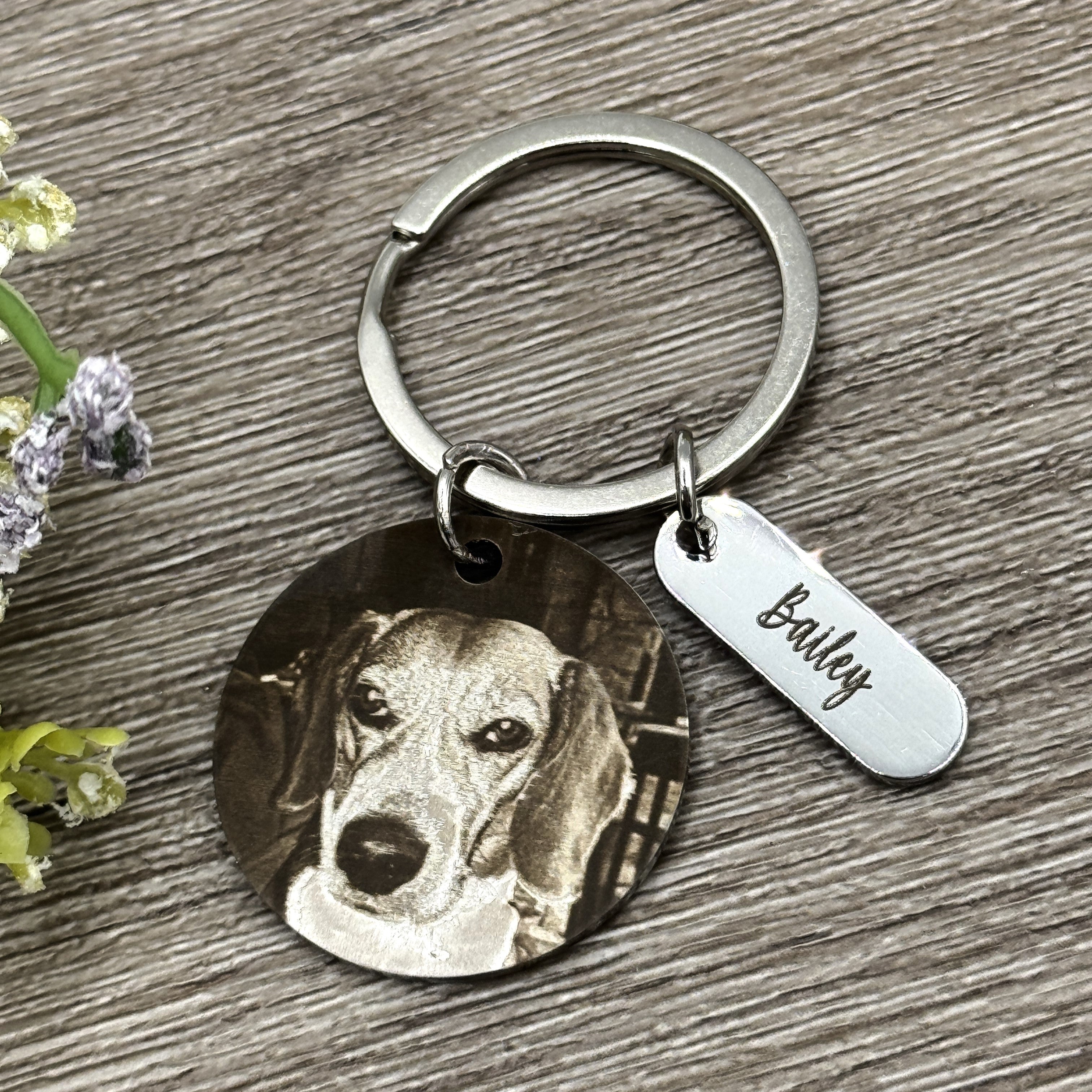 Personalized Stainless Steel Keychain, Custom Photo Keychain Labhu USA