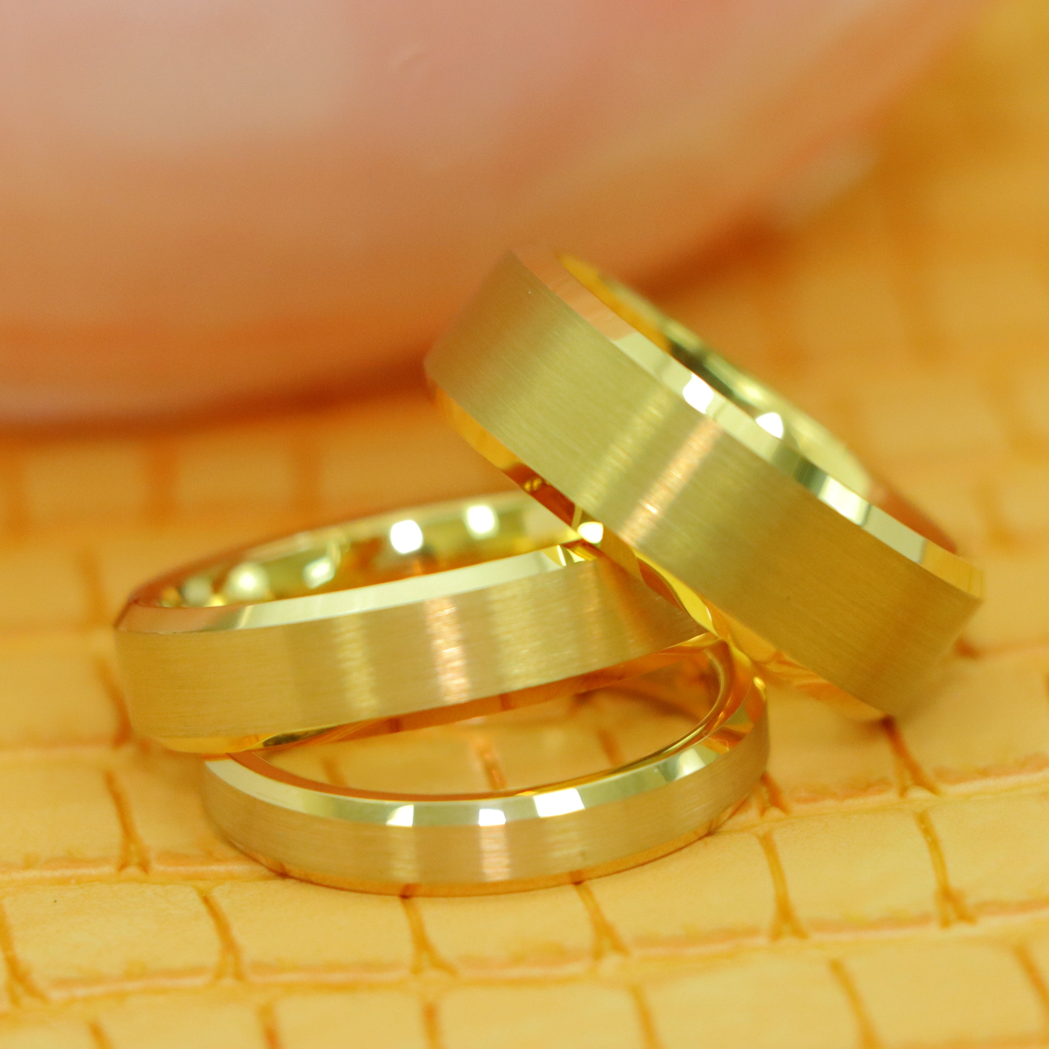 Gold Tungsten Ring