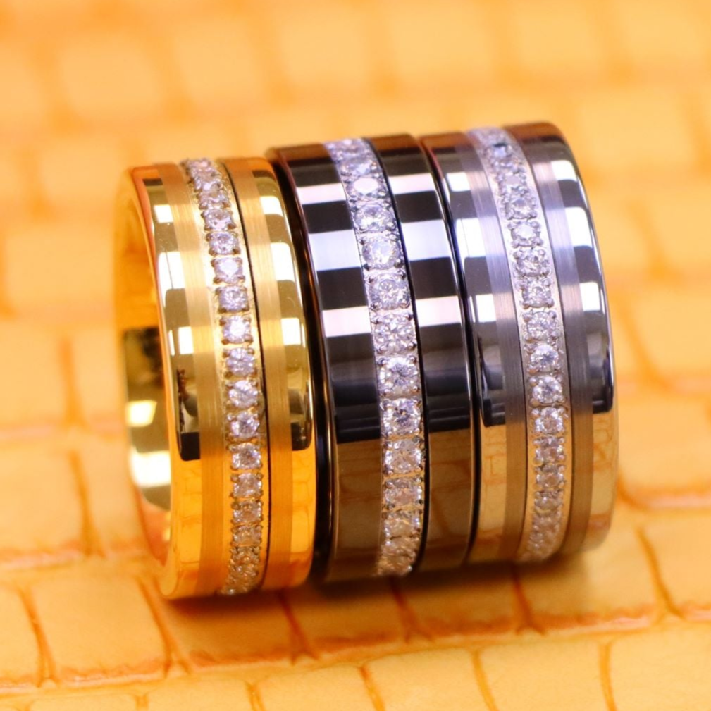 Tungsten CZ Rings